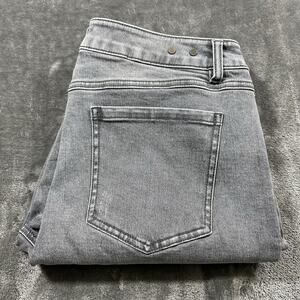 Cabi Jeans Womens 12‎ Gray High Skinny Casual Stretch Distressed Denim Pants